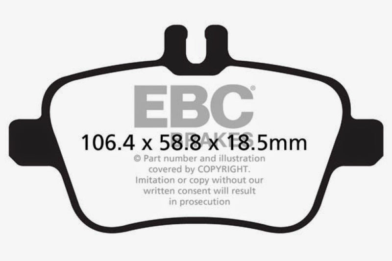 EBC 13+ Mercedes-Benz CLA250 2.0 Turbo Ultimax2 Rear Brake Pads UD1646