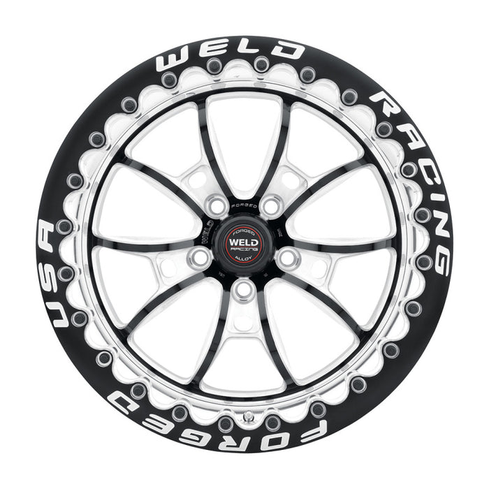 Weld S80 17x10 / 5x115 BP / 6.7in BS Black Wheel (High Pad) Black Single Beadlock MT 80HB7100W67F