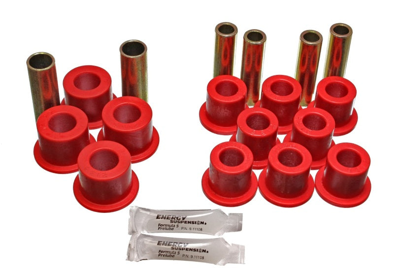 Energy Suspension 06/86-97 Compatible with Nissan 720/Hardbody P/U 4WD Red Front Leaf Spring Bushing Set 7.2102R