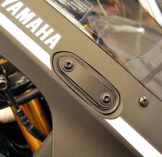 New Rage Cycles Mirror Block Off Plates Compatible for Yamaha R3