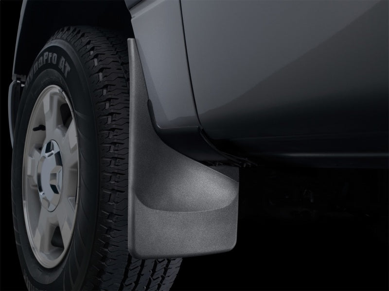 WeatherTech 20-24 Chevrolet Silverado 2500HD/3500HD Rear No Drill Mudflaps Black 120118