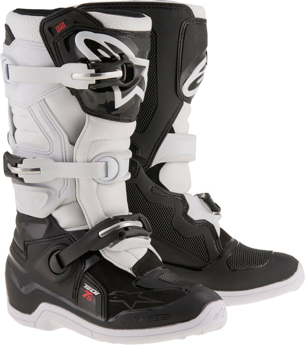 Alpinestars Youth Tech 7S Motocross Boot, Black/White, 5