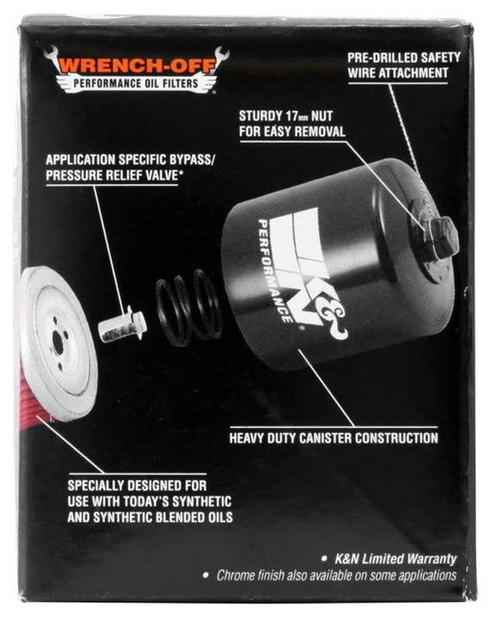 K&N Motorcycle Oil Filter: High Performance, Premium, Designed to be used with Synthetic or Conventional Oils: Fits Select Buell Vehicles, KN-177