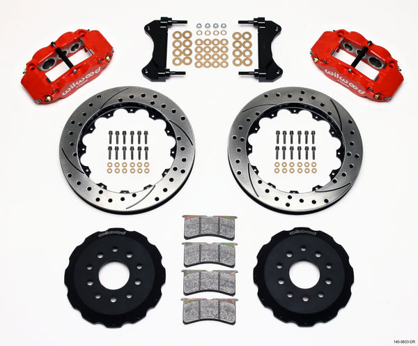 Wilwood Narrow Superlite 6R Front Hat Kit 13.06in Drilled Red 98-02 Camaro/Firebird 140-9833-DR