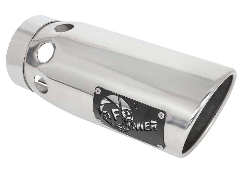 aFe Large Bore-HD 3in 409-SS DPF-Back Exhaust System w/ Polished Tip 14-19 RAM 1500 V6 3.0L (td) 49-42065-P