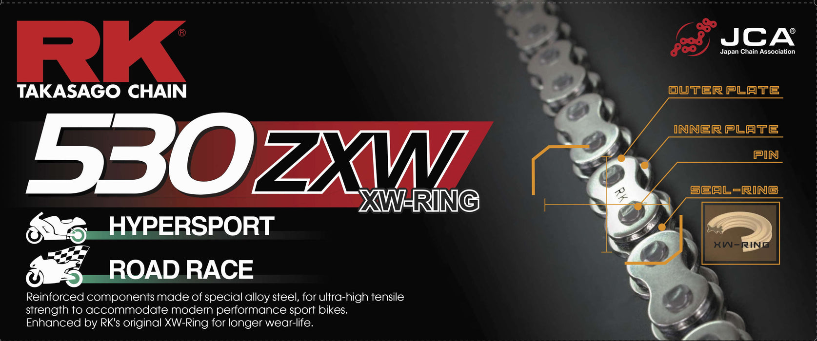 RK Chain 530ZXW-170 Chrome CC530ZXW-170