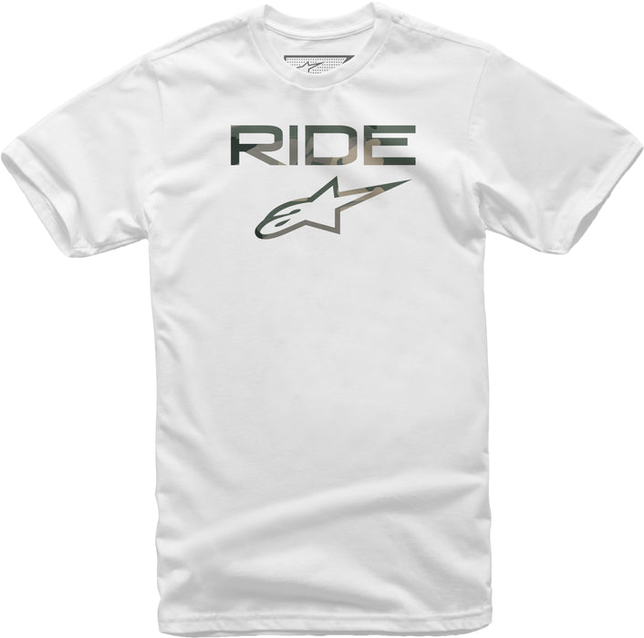 Alpinestars Men's Ride 2.0 Camo Tee, White, Small