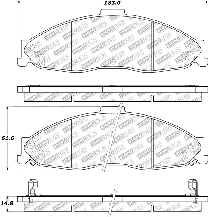 StopTech Street Select Brake Pads Rear 305.0749