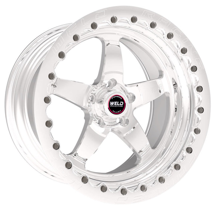 Weld S71 17x10.5 / 5x4.5 BP / 7.9in. BS Polished Wheel (Low Pad) Polished Single Beadlock MT 71LP7105A80G