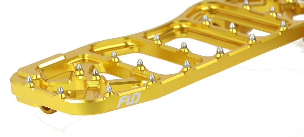 Flo Motorsports FPEG-800V5GLD V5 Moto Floorboard - Gold