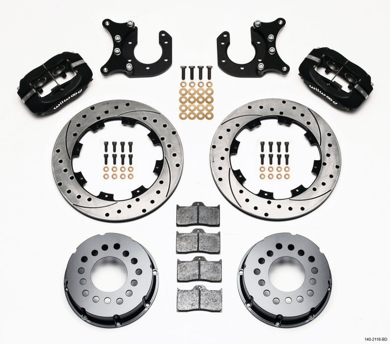 Wilwood Forged Dynalite P/S Rear Kit Drilled Rotor New Big Ford 2.50in Offset 140-2118-BD