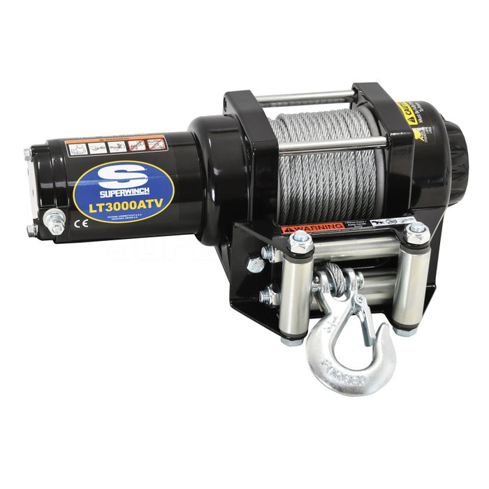 Superwinch 3000 LBS 12V DC 3/16in x 50ft Steel Rope LT3000 Winch 1130220