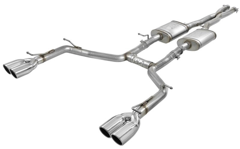 aFe MACH Force-Xp 2-1/2in 304 SS Cat-Back Exhaust 15-19 Compatible with Dodge Challenger V6-3.6L Polished Tip 49-32067-P