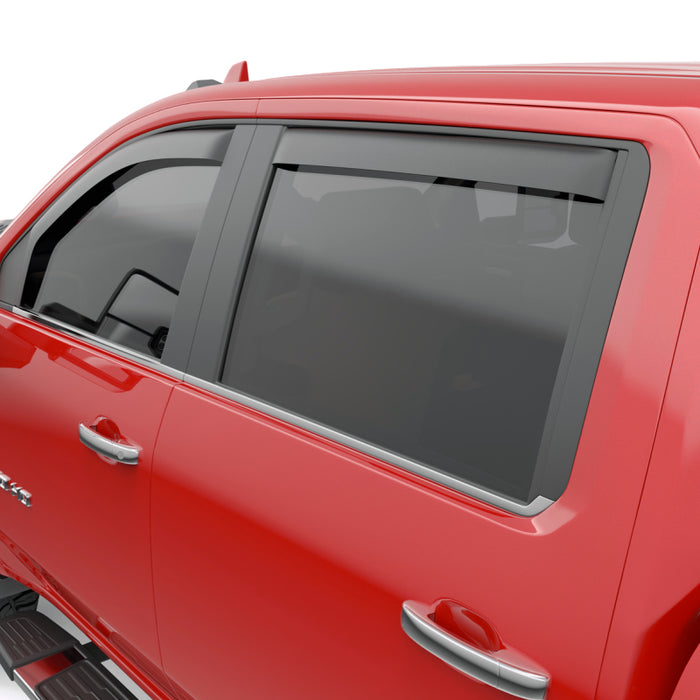 EGR 2019 Chevy 1500 Crew Cab In-Channel Window Visors Matte Black 571655