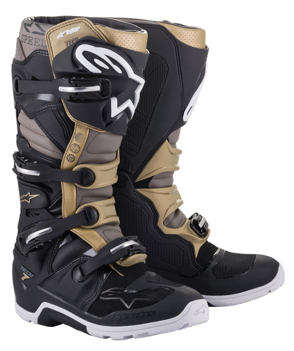 Alpinestars Tech 7 Enduro Ds Boots Black/Grey/Gold Sz 13 (2012620-1959-13)