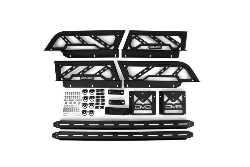 DV8 Offroad 20-22 compatible with Jeep Gladiator JT / 05-21 Toyota Tacoma Overland Bed Rack 2pc. Adjustable RRUN-01