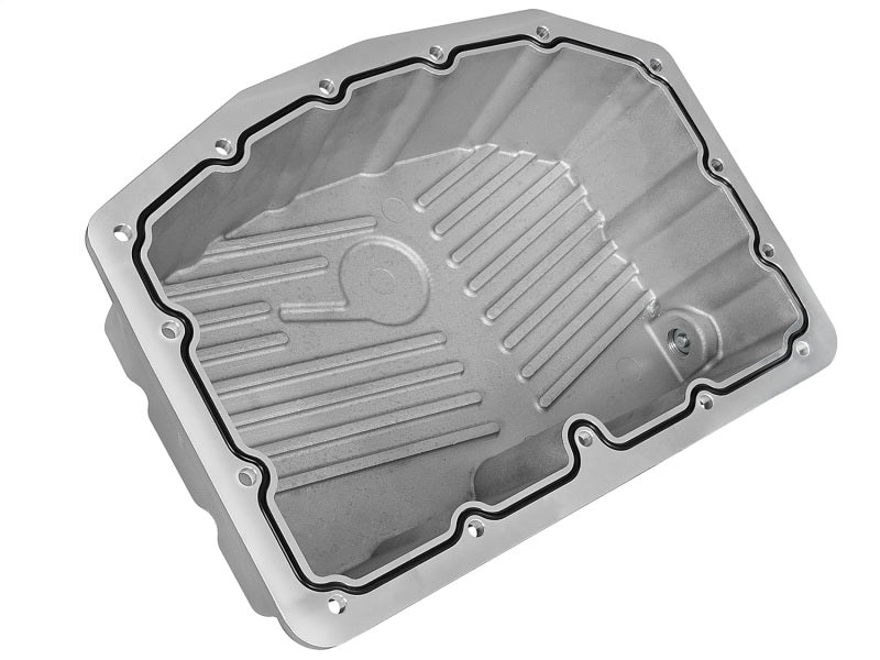 aFe Street Series Engine Oil Pan Raw w/ Machined Fins; 11-17 Ford Powerstroke V8-6.7L (td) 46-70320