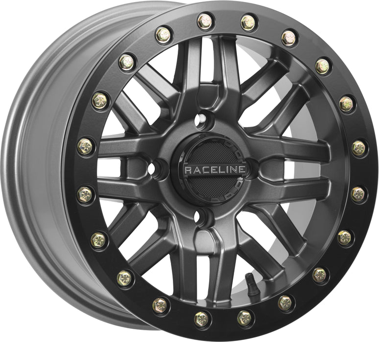 Raceline Wheels A91G RYNO UTV/ATV Wheel Gun Metal W/Black Ring 15x7" 4x137", 10 mm offset/(4.39"B/S)