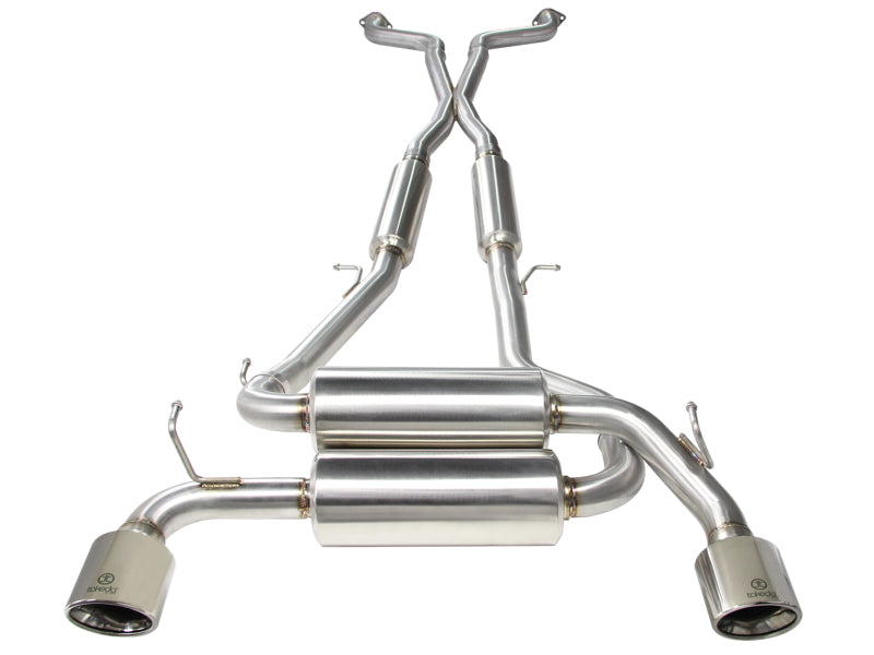 aFe Takeda 2-1/2in 304SS Cat-Back Exhaust Compatible with Infiniti G37 08-13/Q60 14-15 V6-3.7 w/ Polished Tips 49-36103-P