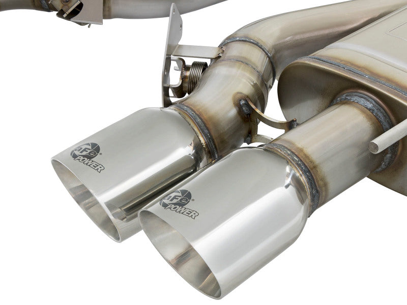 aFe MACHForce XP 3in 304 SS Cat-Back Dual Mode Exhaust w/ Polished Tips 16-17 Cadillac ATS-V V6-3.6L 49-34078-P