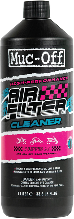 Muc-Off Air Filter Cleaner, 1 Liter - Motorcycle Wash and Degreaser for Foam Air Filters - Motorcycle Cleaner for Motocross, MX, Dirt Bike