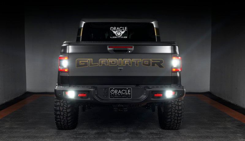 Oracle compatible with Jeep Gladiator JT Rear Bumper LED Reverse Lights w/ Plug & Play Harness 6000K SEE WARRANTY 5881-504