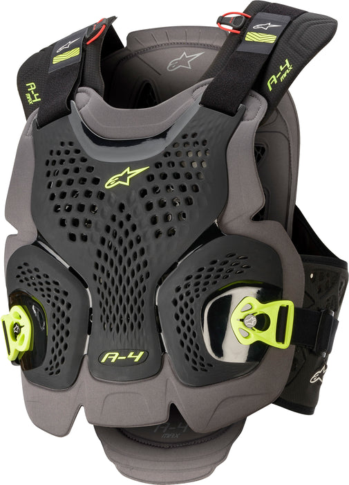 Alpinestars 6701520-1155 A-4 Max Motorcycle Chest Protector, Black, Medium/Large