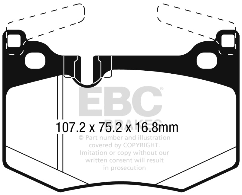 EBC 15-17 Fits Lexus Rc F / 16-18 Lexus Gs F Yellowstuff Rear Brake Pads DP42261R