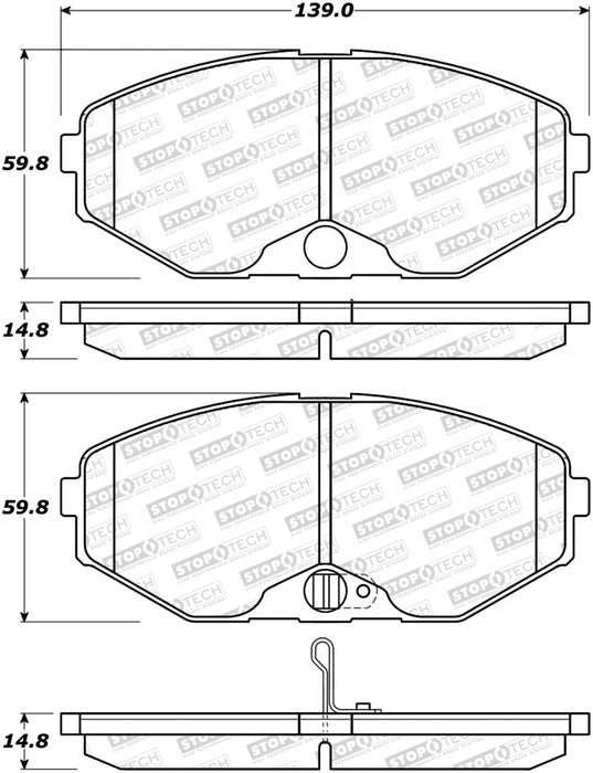 StopTech Street Brake Pads Front 308.0587