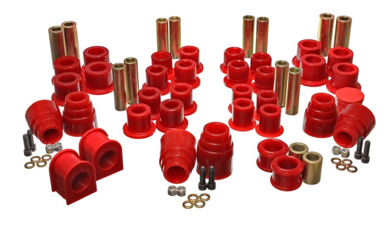 Energy Suspension 00-04 Ford Excursion 4WD Red Hyper-flex Master Bushing Set 4.18120R