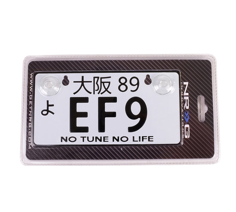 NRG Mini JDM Style Aluminum License Plate (Suction-Cup Fit/Universal) EF9 MP-001-EF9