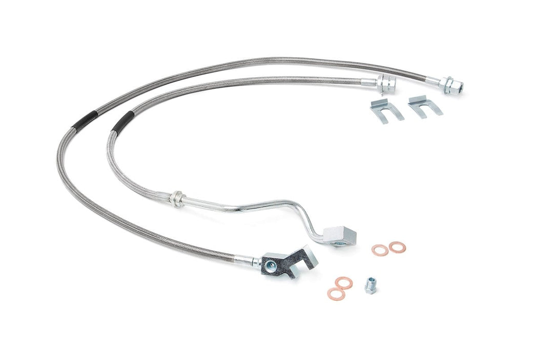 Rough Country Brake Lines Stainless Fr 4-8 Inch Lift Ford F-250/F-350 Super Duty (99-04) 89705