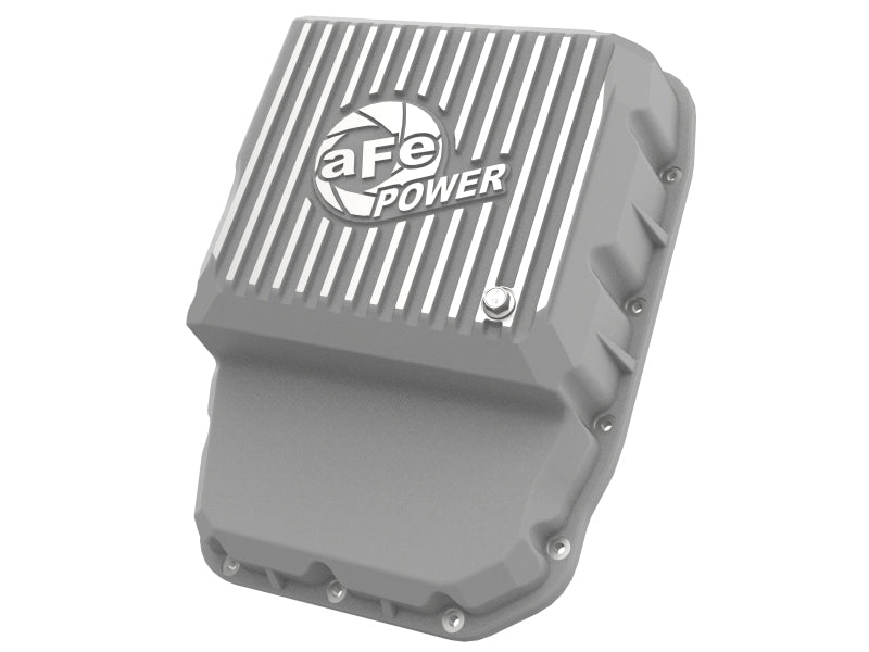 aFe Transmission Pan Raw w/ Machined Fins 13-19 Compatible with Dodge Diesel Trucks L6-6.7L (td) 46-71160A