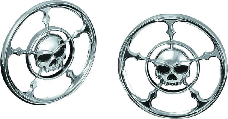 Kuryakyn Zombie Speaker Grills Chrome 3787