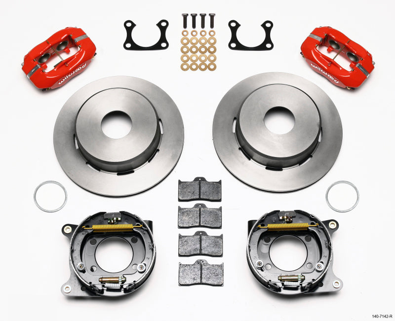 Wilwood Forged Dynalite P/S Park Brake Kit Red Big Ford 2.36in Offset Currie Blank 140-7142-R