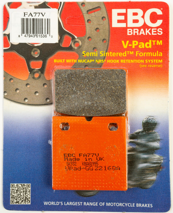 EBC Brakes FA77V Semi Sintered Disc Brake Pad