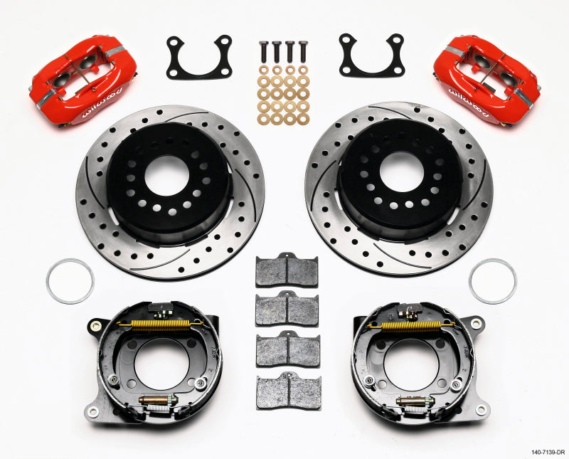 Wilwood Forged Dynalite P/S P-B Kit Drilled-Red Big Ford 2.36in Offset 140-7139-DR