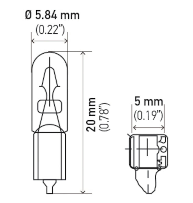 Hella Bulb 2721 12V 1.2W W2x4.6d T1.5 2721