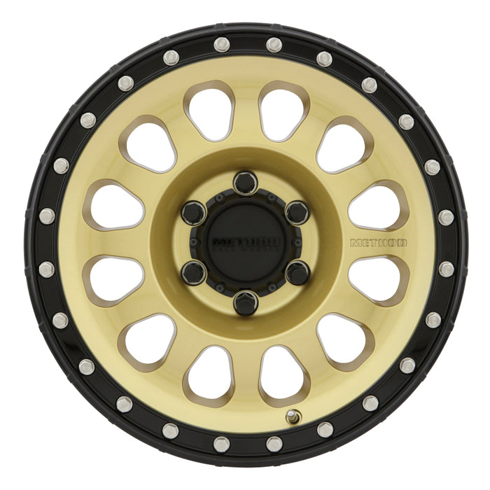 Method MR315 17x8.5 0mm Offset 6x135 87mm CB Gold/Black Street Loc Wheel MR31578516100