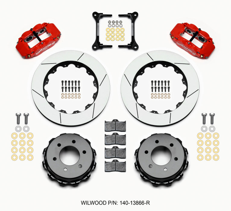 Wilwood Narrow Superlite 4R RearTruck Kit 14.25in Red 2012-Up Ford F150 (6 lug) 140-13866-R