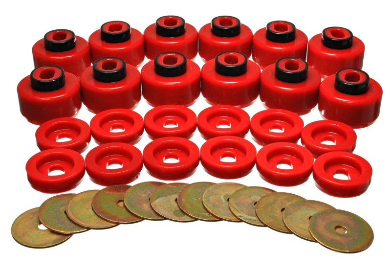 Energy Suspension Body Mount Set Red 3.4156R