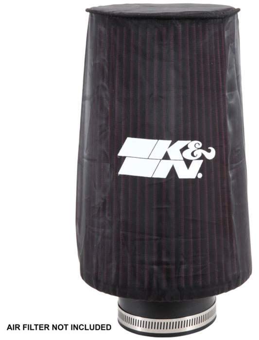 K&N Universal Round Tapered Filter Wrap Black 6in Base ID x 4.625in Top ID x 9in Height RE-0810PK