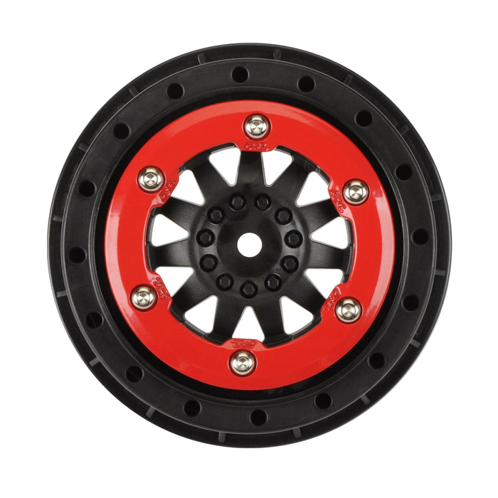 Pro-Line Racing ProTrac Suspension F11 2.2/3.0 Red/Blk BdLoc Whl2 PRO274503