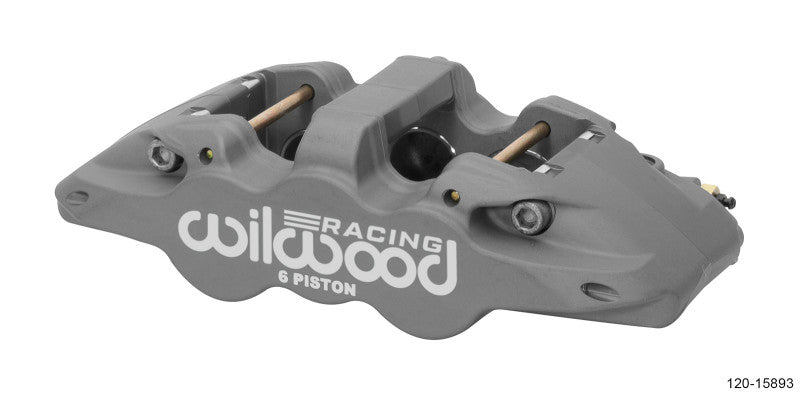 Wilwood Caliper-Aero6-R/H Black Anodize (.80 Thk Pad) 1.75/1.38/1.38in Pistons .810in Disc 120-15893