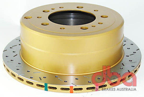 DBA 98-05 Lexus LX 470 / 98+ Toyota Landcruiser 100 Series Rear Drilled & Slotted 4000 Series Rotor 4789XS