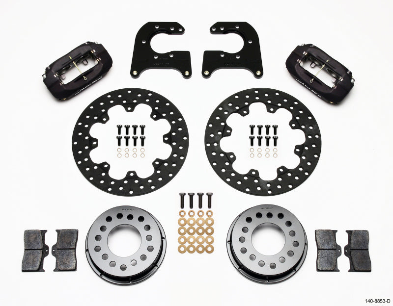 Wilwood Forged Dynalite Rear Drag Kit Drilled Rotor Mopar/Dana 2.50in Off w/Snap Ring Brng 140-8853-D