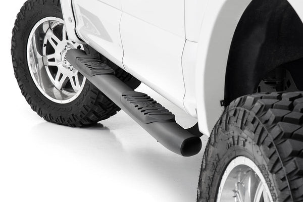 Rough Country Oval Nerf Step Crew Cab Black Fits Ford F-150/F-150 Lightning/Raptor (15-23) 21005