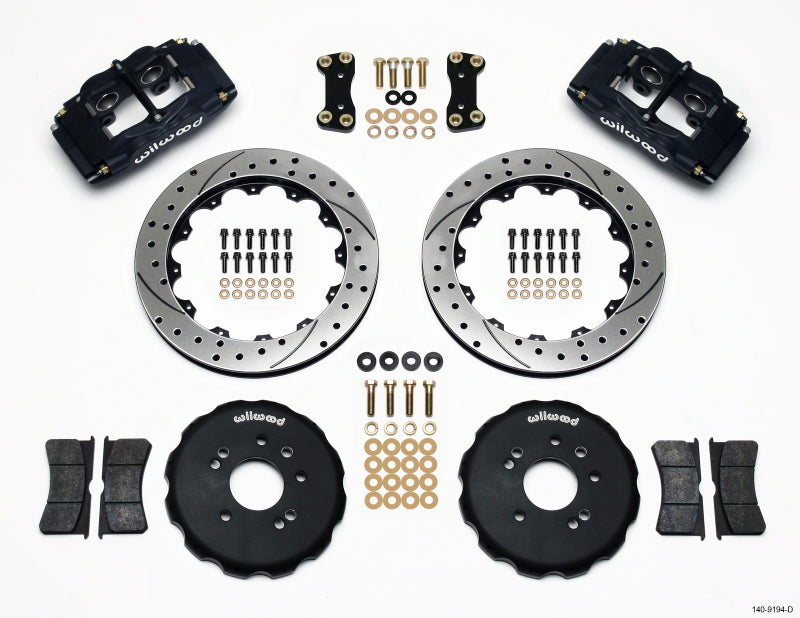 Wilwood FSLI4 Front Hat Kit 13.00in Drilled Compatible with Nissan 240SX 140-9194-D