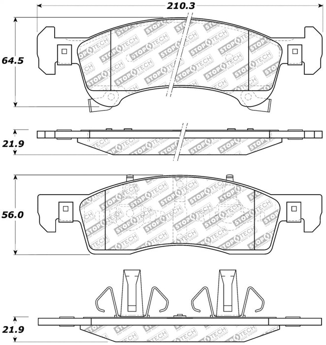 StopTech Street Select Brake Pads Rear 305.0934