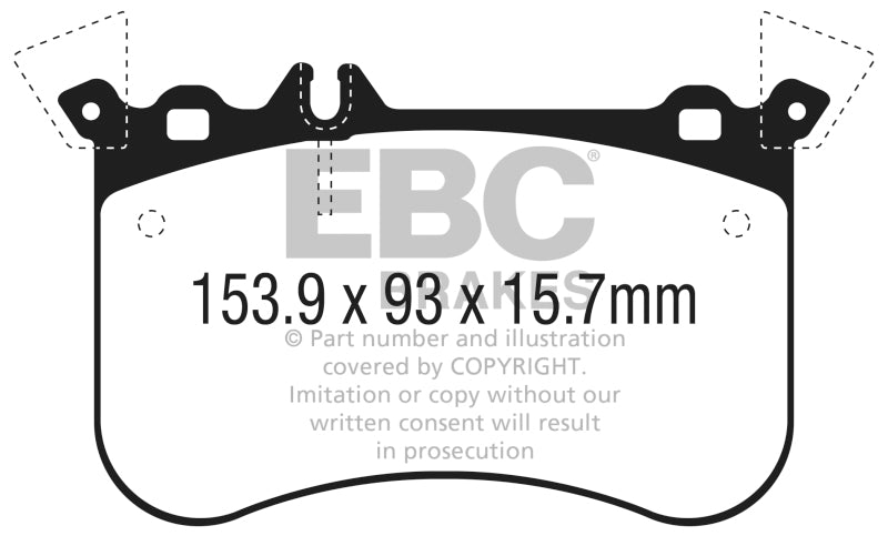 EBC 2014+ Mercedes-Benz CLA45 AMG 2.0L Turbo Redstuff Front Brake Pads DP32311C